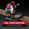 image:imageCoast CL40R 3900 Lumen Rechargeable Dual Power Rotating LED Aluminum Clamp Light with Wide Angle Flood Beam BlackRed