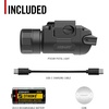 image:imageCoast PTX30R 500 Lumen USBC Rechargeable LED Tactical Weapon Light with ToolFree UniversalPicatinny Mounting System and Spot Beam  IP54 Rating