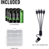 image:imageCoast AAA USBC Rechargeable Batteries ZITHIONX Lithium Ion 15v 750 mAh Long Lasting Charges Under 13 Hours Charging Cable Included 4Battery PackAAA USBC  12Pack