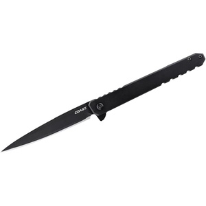 image:imageCoast Founders Collection ORIGIN EDC LX532 Folding Pocketknife Flipper Tab Frame Lock Pocket Clip StainlessSteel BlackBLACK