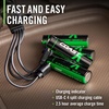 image:imageCoast AA USBC Rechargeable Batteries ZITHIONX Lithium Ion 15v 2400 mAh Long Lasting Charges Under 25 Hours Charging Cable Included 8Battery PackAA USBC  4Pack