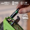 image:imageCoast AA USBC Rechargeable Batteries ZITHIONX Lithium Ion 15v 2400 mAh Long Lasting Charges Under 25 Hours Charging Cable Included 8Battery PackAA USBC  4Pack