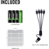 image:imageCoast AA USBC Rechargeable Batteries ZITHIONX Lithium Ion 15v 2400 mAh Long Lasting Charges Under 25 Hours Charging Cable Included 8Battery PackAA USBC  4Pack