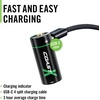 image:imageCoast ZX CR123 USBC Rechargeable Batteries ZITHIONX Lithium Ion 15v 1100 mAh Long Lasting Charges Under 3 Hours Charging Cable Included for Tools and Devices  2 Batteries