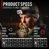 image:imageCoast RL35R VoiceControlled 1100 Lumen Rechargeable LED Headlamp with ARC280 Lighting 4 Color Modes RearFacing Safety Signal Variable Light Control and USBC Charge Port
