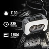image:imageCoast RL35R VoiceControlled 1100 Lumen Rechargeable LED Headlamp with ARC280 Lighting 4 Color Modes RearFacing Safety Signal Variable Light Control and USBC Charge Port