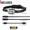 image:imageCoast RL35R VoiceControlled 1100 Lumen Rechargeable LED Headlamp with ARC280 Lighting 4 Color Modes RearFacing Safety Signal Variable Light Control and USBC Charge Port