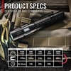 image:imageCoast TX300R 3000 Lumen Rechargeable Long Range Tactical LED Flashlight with Strobe Spot and Flood Beams  POWERiQ Digital Display Durable Aluminum Build
