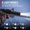 image:imageCoast TX300R 3000 Lumen Rechargeable Long Range Tactical LED Flashlight with Strobe Spot and Flood Beams  POWERiQ Digital Display Durable Aluminum Build  Flashlight amp Remote Switch Included