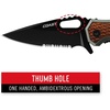 image:imageCoast DX375 DOUBLE LOCK Folding Knife with 35 Serrated Stainless Steel Blade