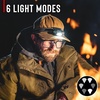 image:imageCoast WPH20R 2000 Lumen IP67 Waterproof USBC Rechargeable Headlamp with SPOT and Flood Beams Pocket and Hat Clip 6 Lightmodes