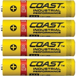 image:imageCoast 4 Pack AAA Industrial Performance Alkaline Batteries HighPerformance