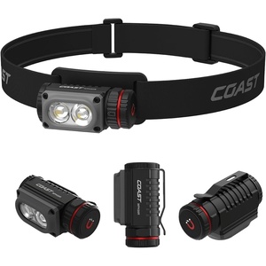 image:imageCoast WPH20R 2000 Lumen IP67 Waterproof USBC Rechargeable Headlamp with SPOT and Flood Beams Pocket and Hat Clip 6 Lightmodes