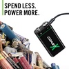 image:imageCoast ZX 9V USBC Rechargeable Batteries ZITHIONX Lithium Ion 15v 560 mAh Long Lasting Charges Under 3 Hours Charging Cable Included 2Battery Pack