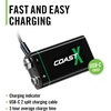 image:imageCoast ZX 9V USBC Rechargeable Batteries ZITHIONX Lithium Ion 15v 560 mAh Long Lasting Charges Under 3 Hours Charging Cable Included 2Battery Pack