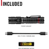 image:imageCoast PX200R 2000 Lumen Rechargeable LED Flashlight Twist Focus USBC 2Position Pocket ClipPX200R